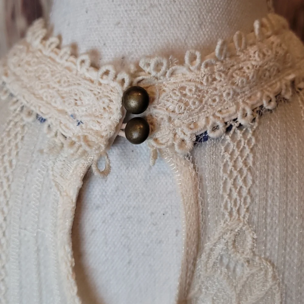 ALTAR'D STATE VICTORIAN STYLE LACE LONG SLEEVE LINED BLOUSE